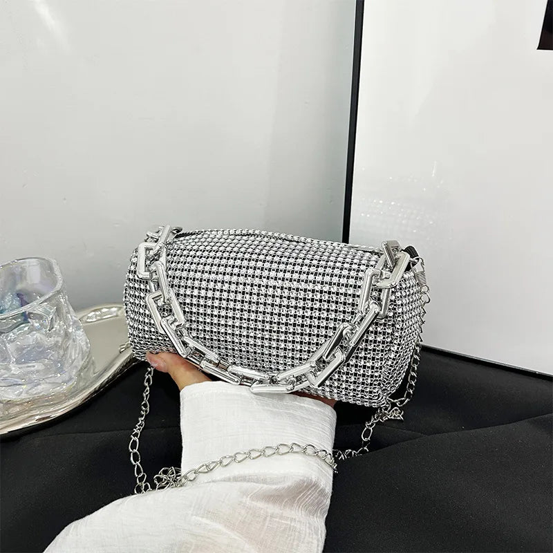 Celeste | Luxury Rhinestone Bucket Bag