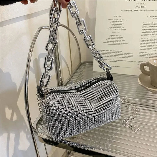 Celeste | Luxury Rhinestone Bucket Bag
