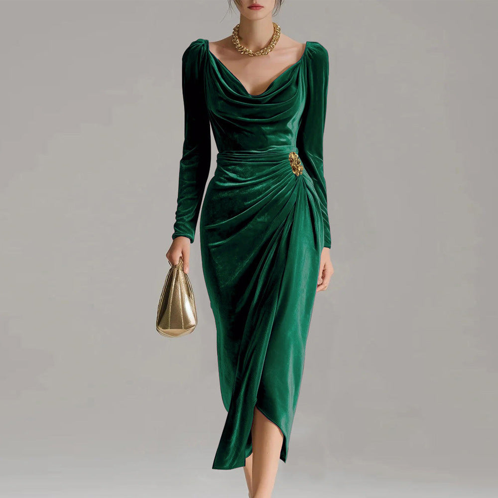 Marvina | Elegant Pleated Midi Dress