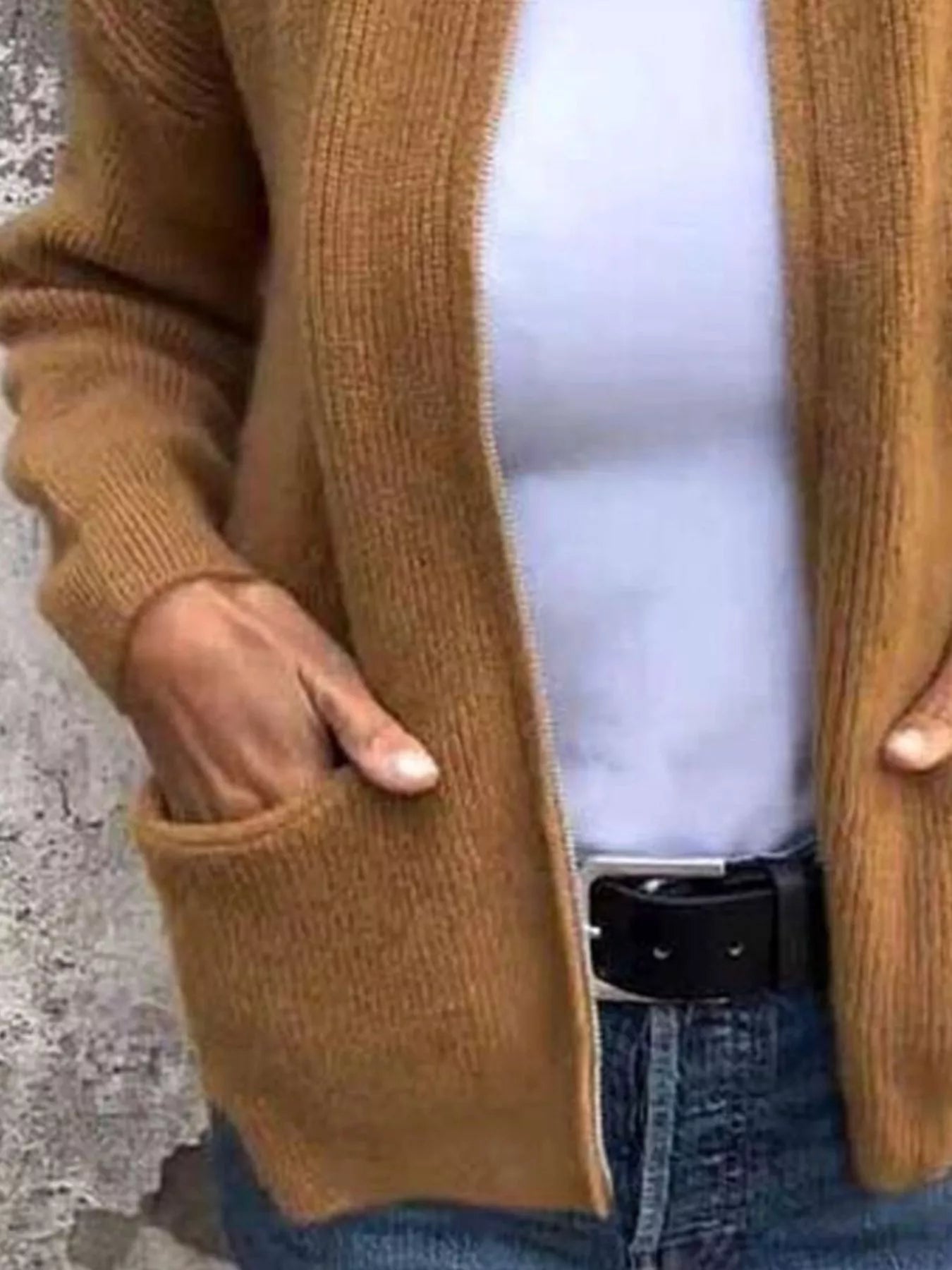 Alvara | Open Front Drop Shoulder Cardigan 