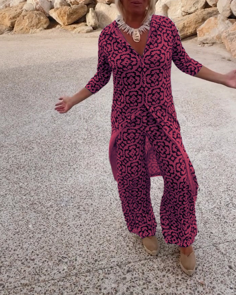 Serena | Vintage Printed Two-Piece Set