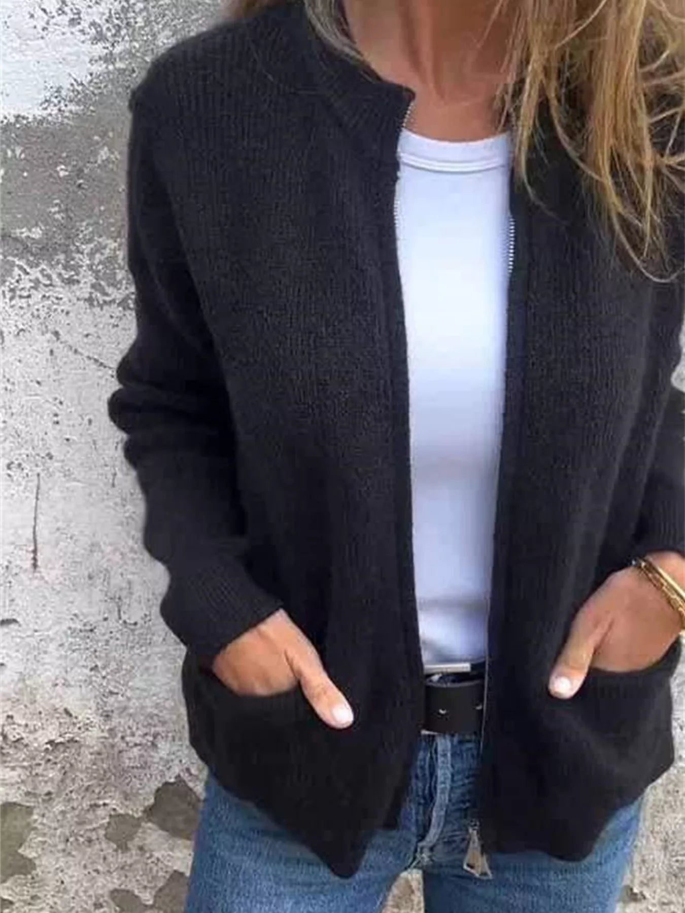 Alvara | Open Front Drop Shoulder Cardigan 