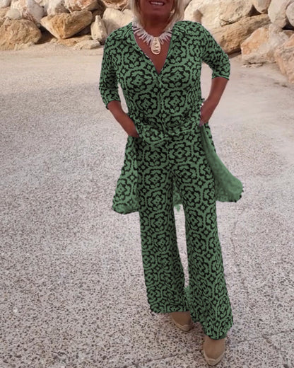 Serena | Vintage Printed Two-Piece Set