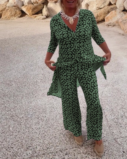 Serena | Vintage Printed Two-Piece Set