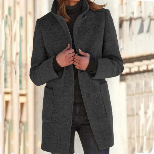 Isabelle | Stylish women's coat with a high collar