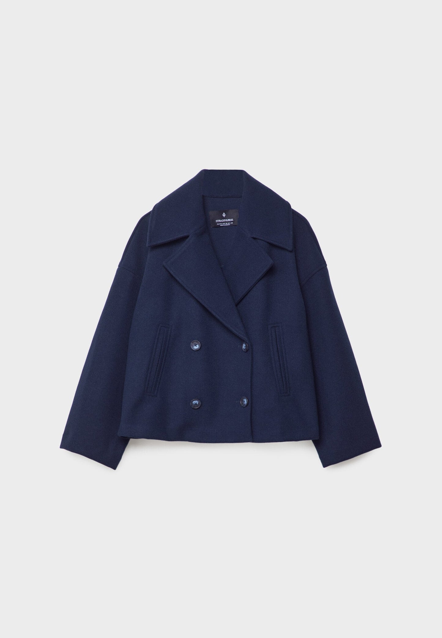 Céline | Chic Short Coat with Double Row Button Closure