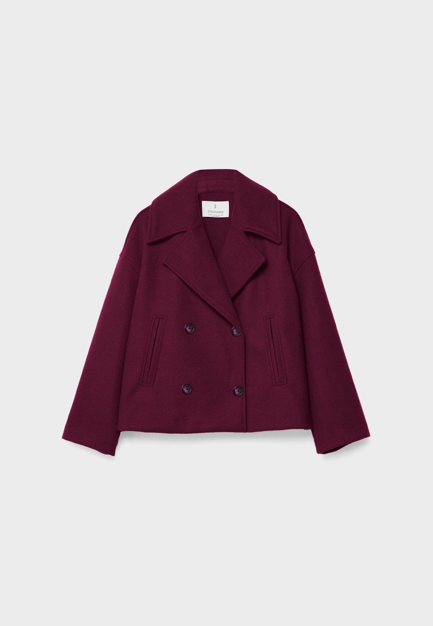 Céline | Chic Short Coat with Double Row Button Closure