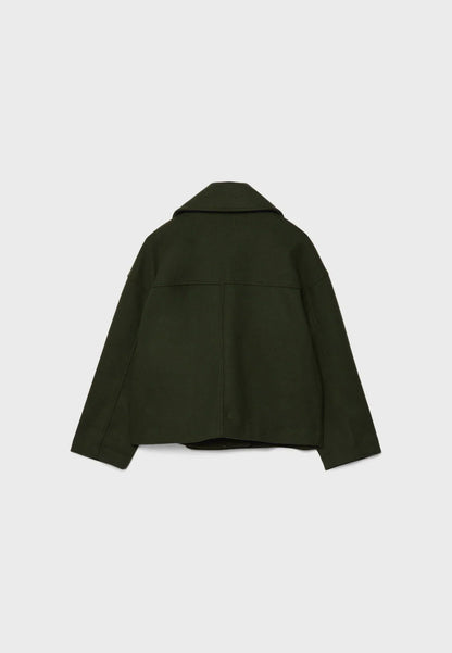 Céline | Chic Short Coat with Double Row Button Closure