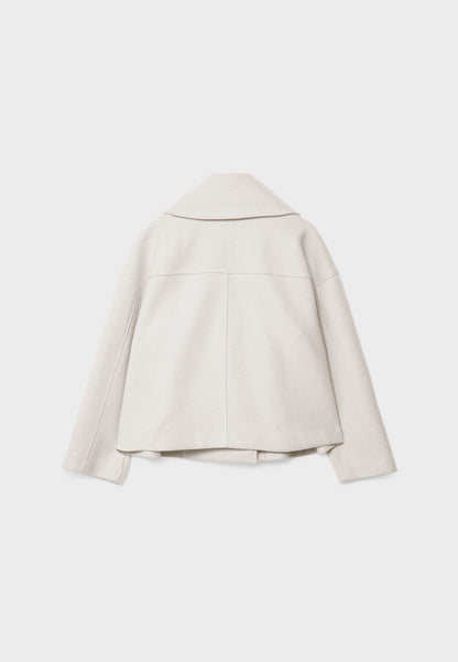 Céline | Chic Short Coat with Double Row Button Closure