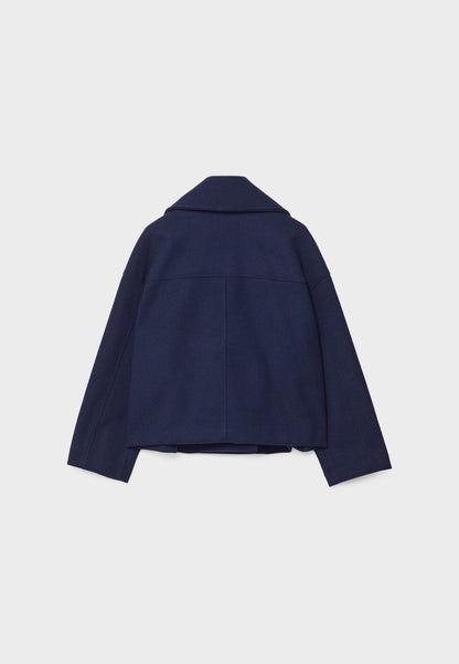 Céline | Chic Short Coat with Double Row Button Closure