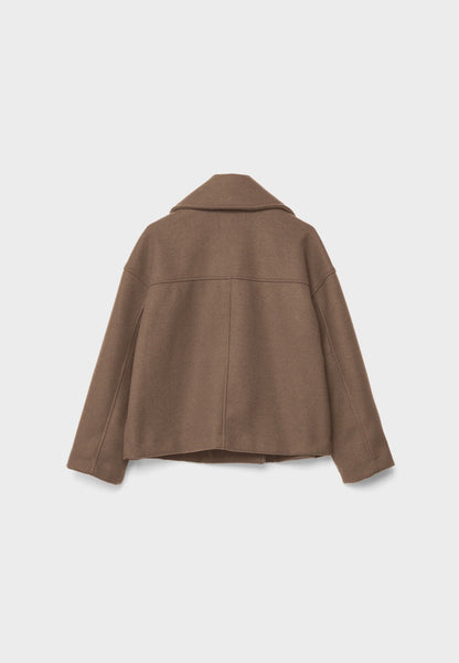 Céline | Chic Short Coat with Double Row Button Closure