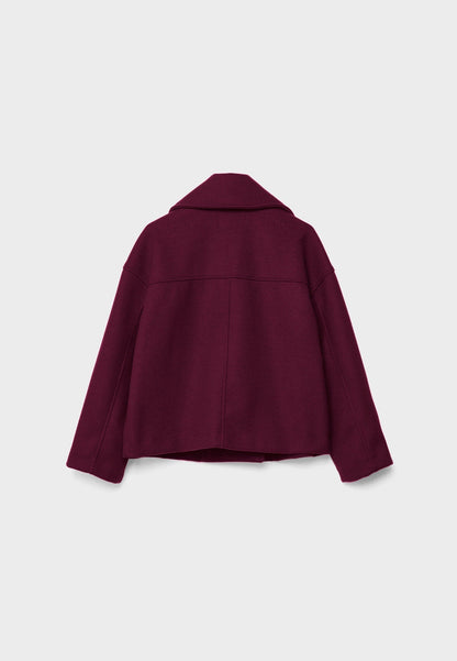 Céline | Chic Short Coat with Double Row Button Closure