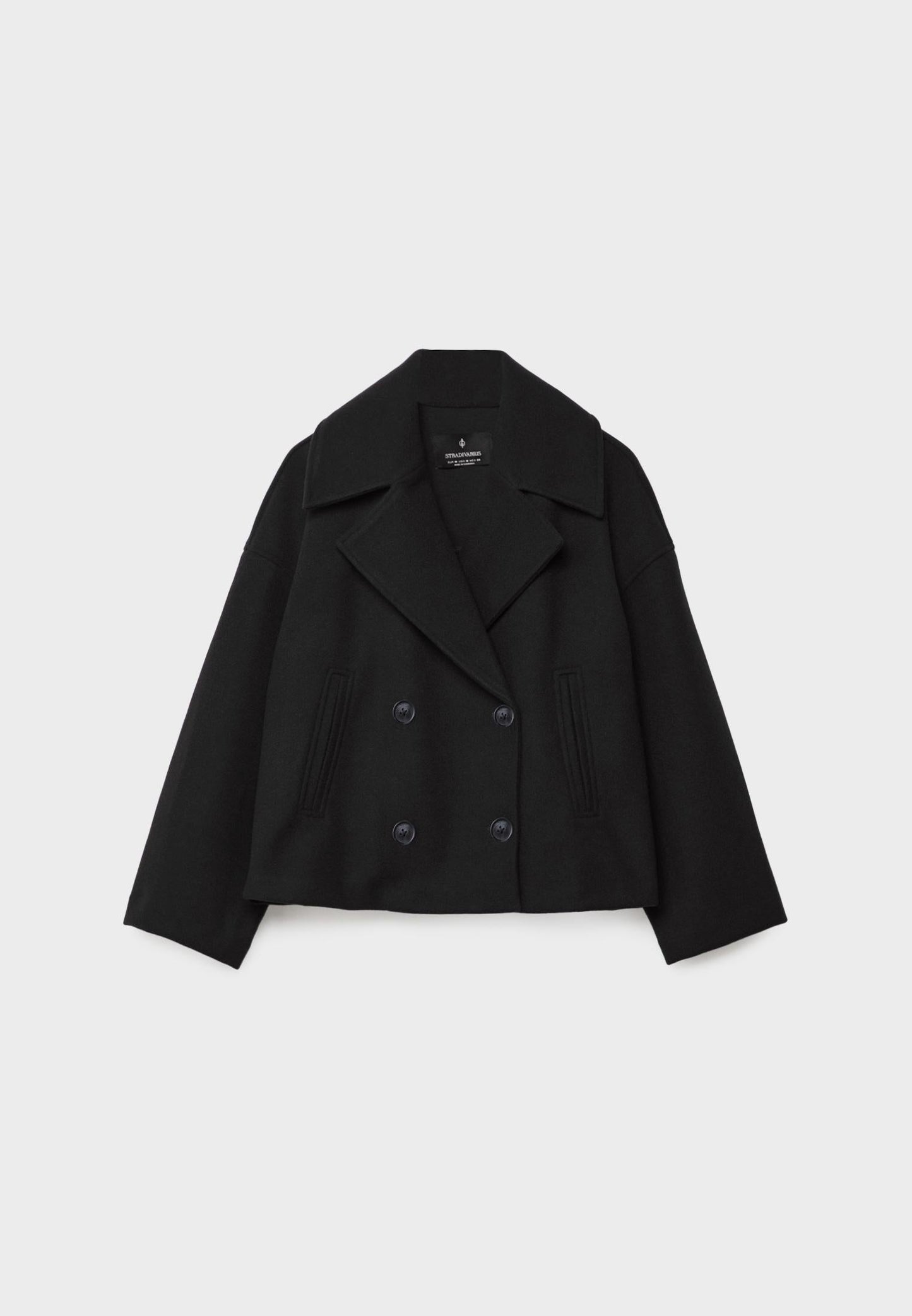Céline | Chic Short Coat with Double Row Button Closure