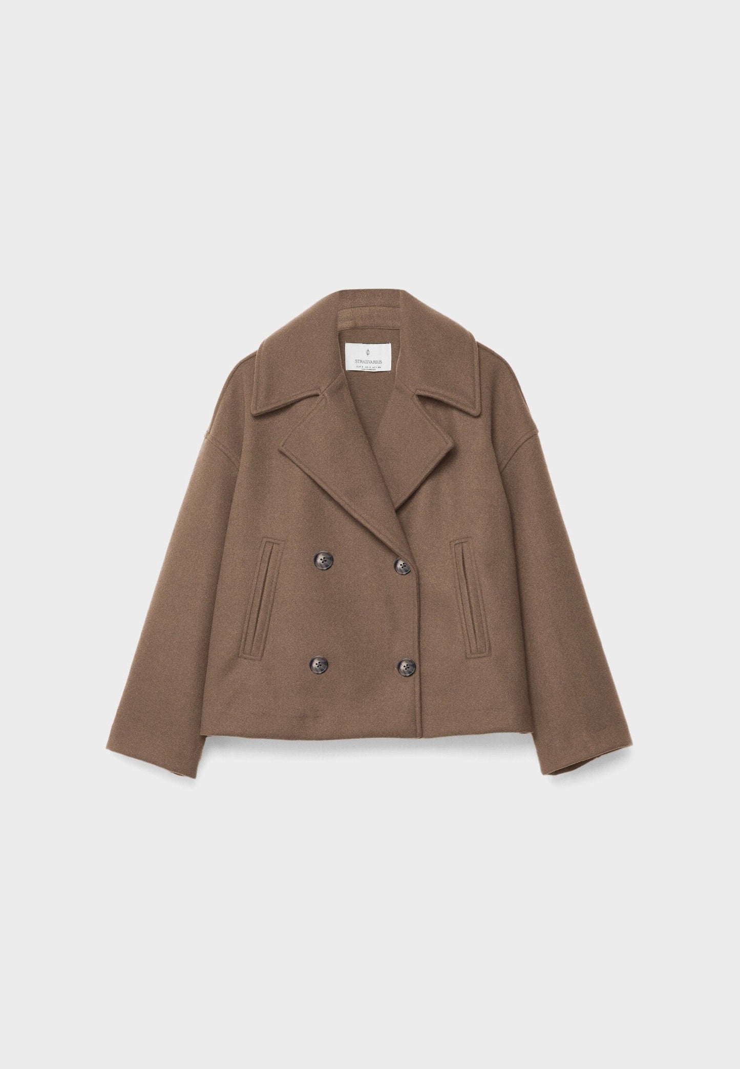 Céline | Chic Short Coat with Double Row Button Closure