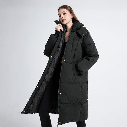 Serenya | Luxurious Long Hooded Puffer Jacket