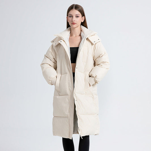 Serenya | Luxurious Long Hooded Puffer Jacket