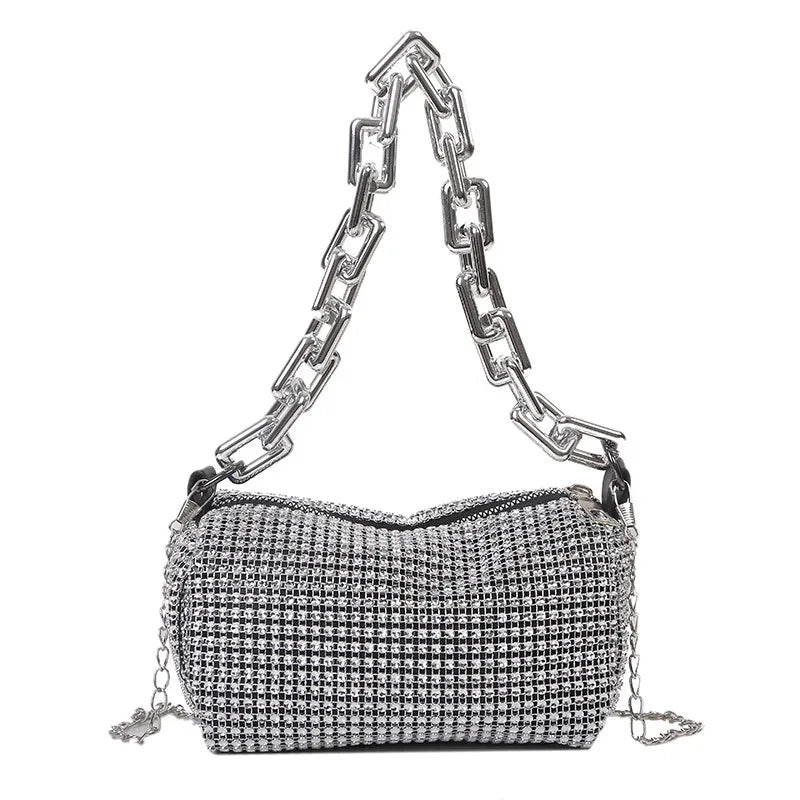 Celeste | Luxury Rhinestone Bucket Bag 