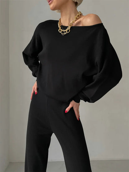 Élise | Elegant Knitted Two-Piece Set – Winter 