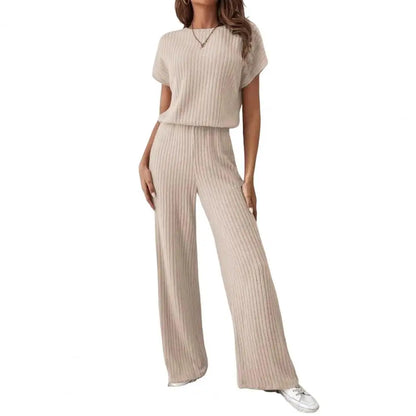 Noémie | Knitted Lounge Set with Short Sleeves 
