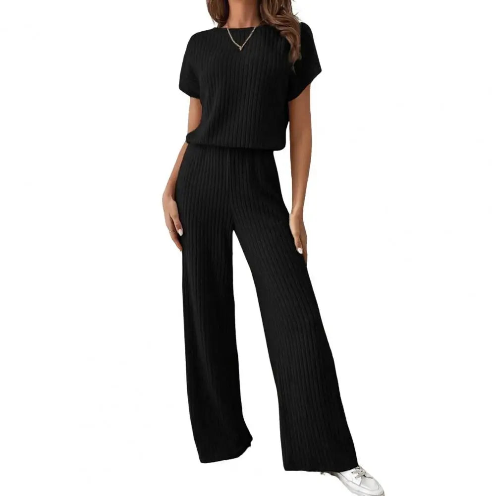 Noémie | Knitted Lounge Set with Short Sleeves 