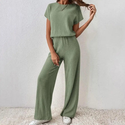 Noémie | Knitted Lounge Set with Short Sleeves 