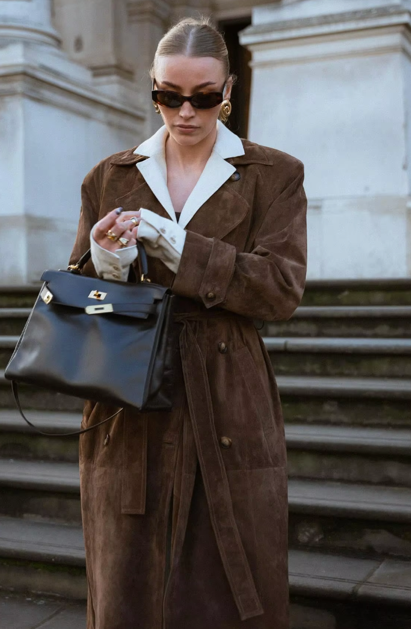 Aurelia | Suede Trench Coat