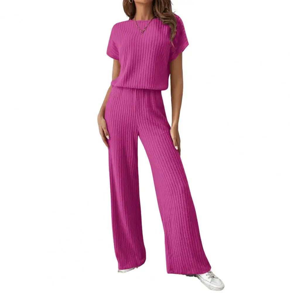 Noémie | Knitted Lounge Set with Short Sleeves 