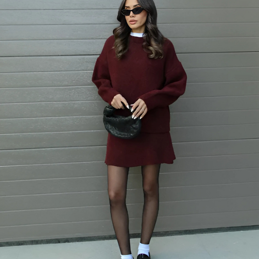 Elise | 2-piece Sweater &amp; Skirt Set
